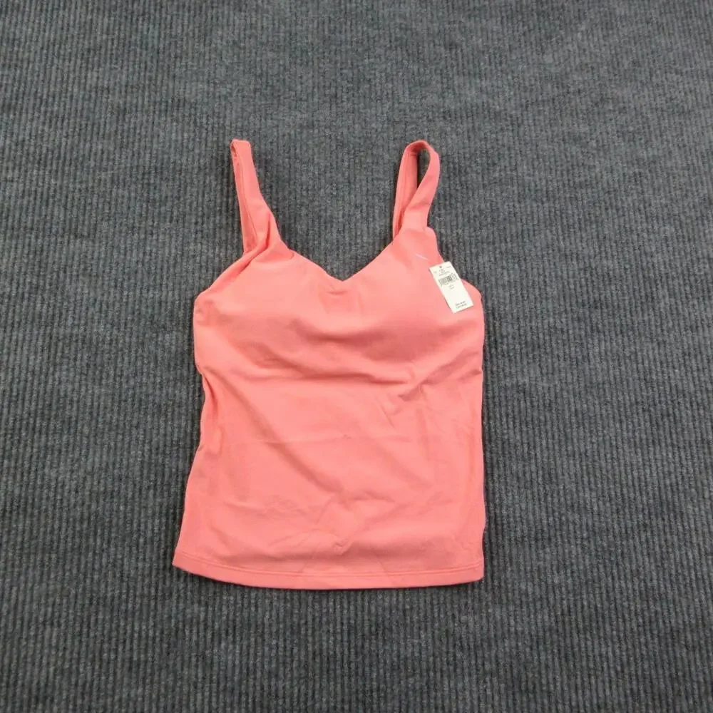 Aerie Tank Cami Womens Small Coral Microfiber Nylon Spandex Stretch Offline NWT